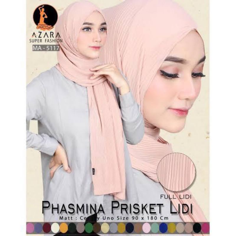 HIJAB PASHMINA PASHMINAH PASMINAH PLISKET PRISKET CERUTY AZARA PREMIUM BEST SELLER