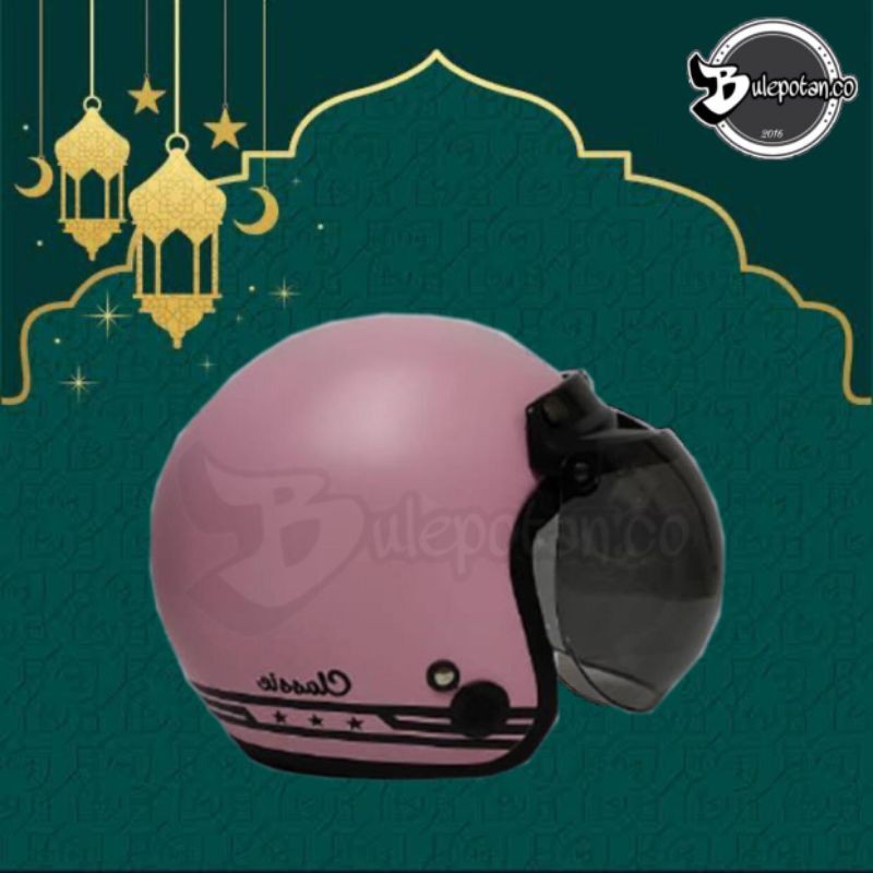 Helem retro BOGO motif ( ROUTE 66 ) list AFR dewasa SNI full leher