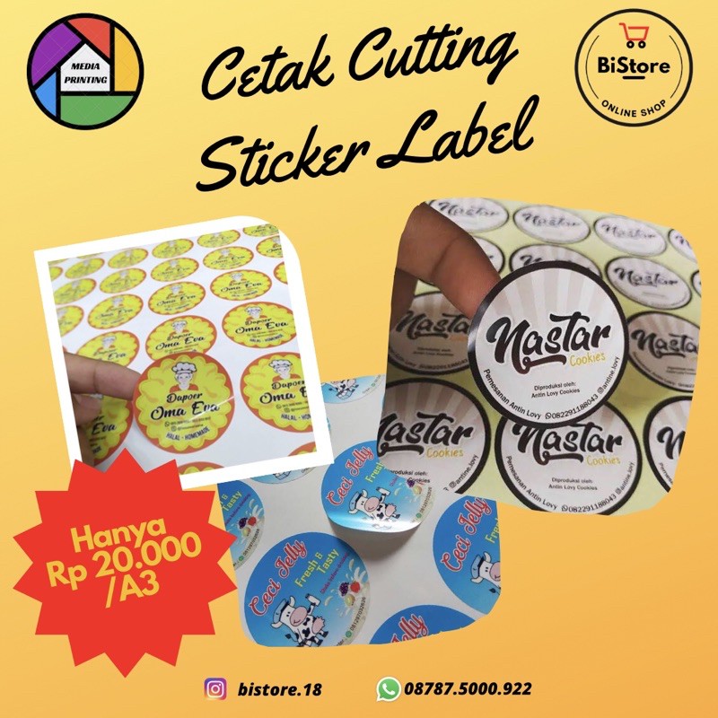 

Cetak Label, Cutting Sticker per A3