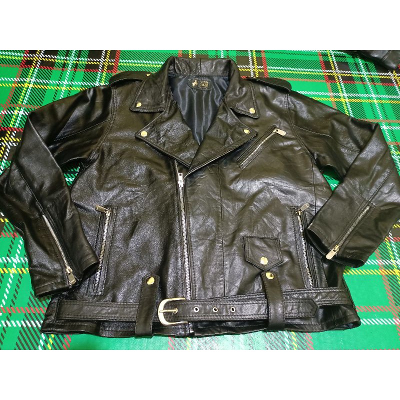 JAKET KULIT PRIA MODEL RAMONES UKURAN L BEKAS