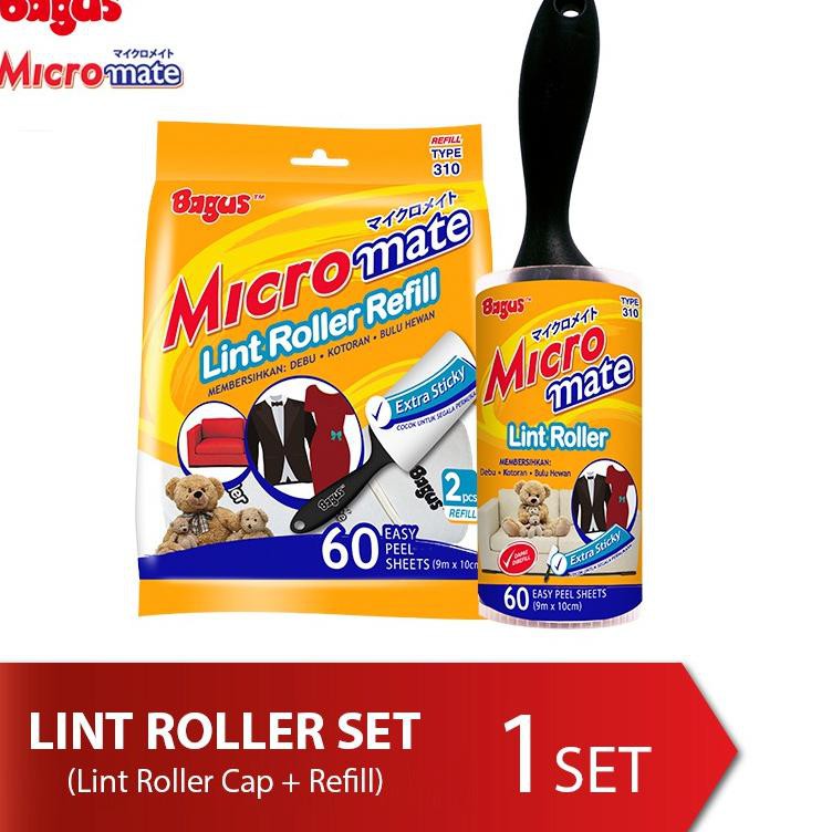 Jual Micromate Lint Roller Cap + Refill bundle Shopee