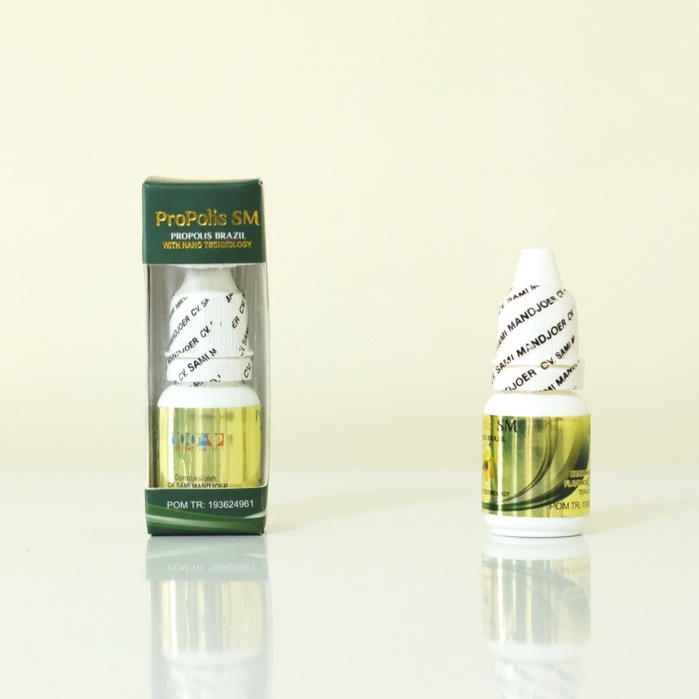 Propolis SM Obat Radang Gusi Bengkak Sakit Gigi Ngilu Keropos Berlubang Bolong Anak dan Dewasa Herbal Isi 6 ML Aman Alami BPOM dan Halal MUI