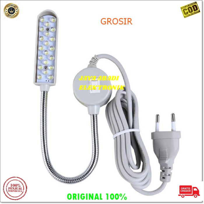 G410 LAMPU BELAJAR TEMPEL LED MAGNET SAKLAR COLOK SAMBUNGAN RUMAH STEKER SPIRAL FLEXSIBEL COLOKAN LI