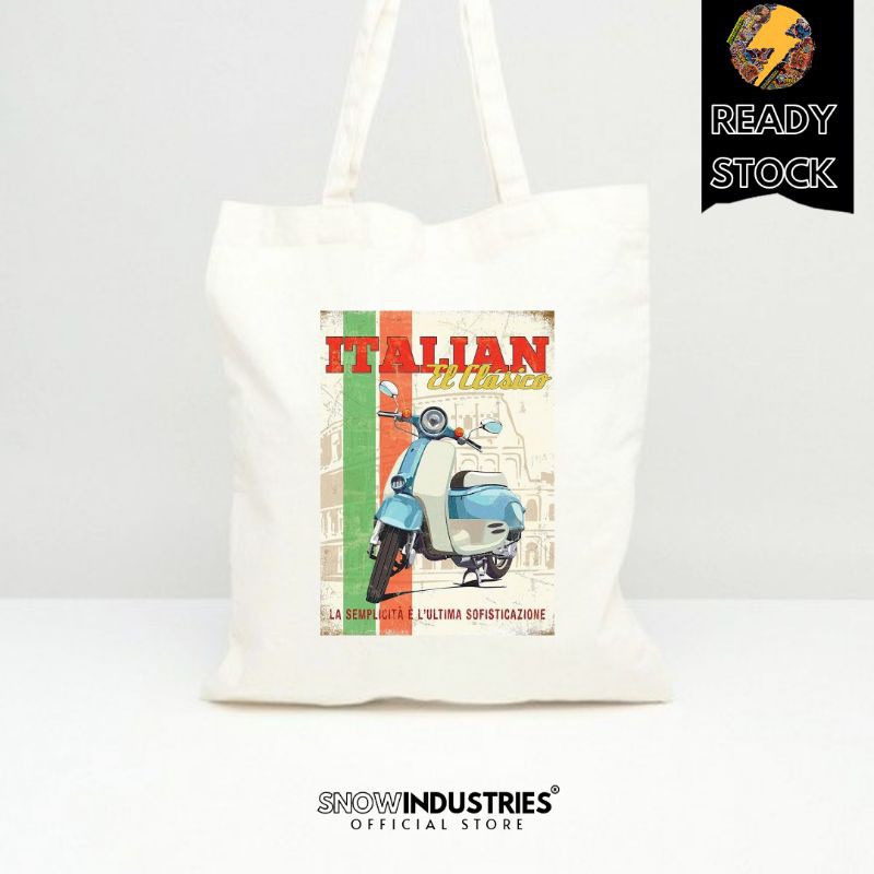 Tote Bag Wanita Pria Kanvas Baby Premium Vespa