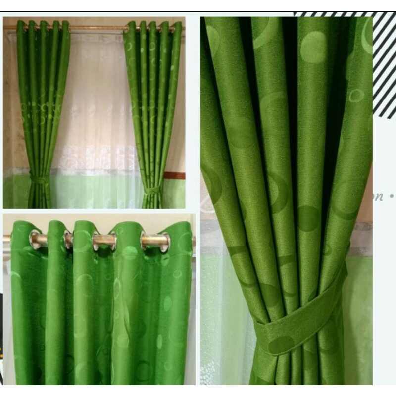 Gorden motif Minimalis Murah Hijau Gorden Motif Polkadot Gorden Jendela Pendek Gorden Minimalis Terb