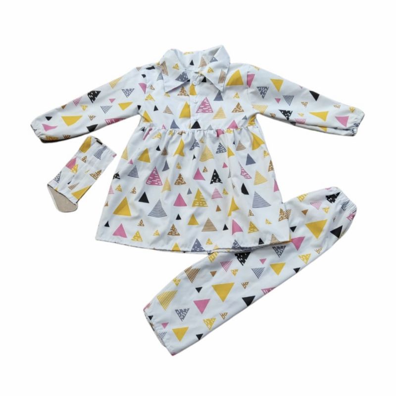 Setelan Anak - Tunik/Baju anak Perempuan/Baju Tidur Anak/dress Anak/Muslim/SetCel Anak Usia 2-8Th