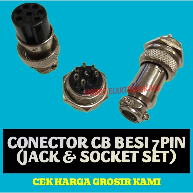 CONECTOR CB BESI 7PIN JACK + SOCKET SET