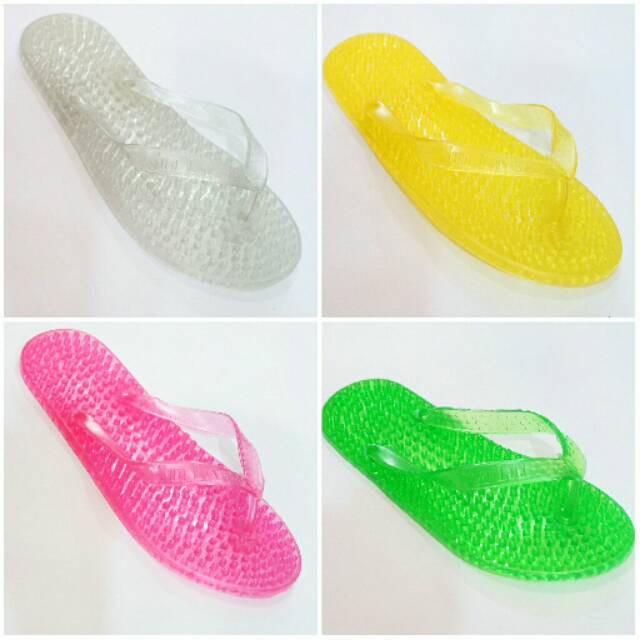 SENDAL REFLEKSI REMATIK KESEHATAN SANDAL DURI BENING JELLY WARNA&quot;