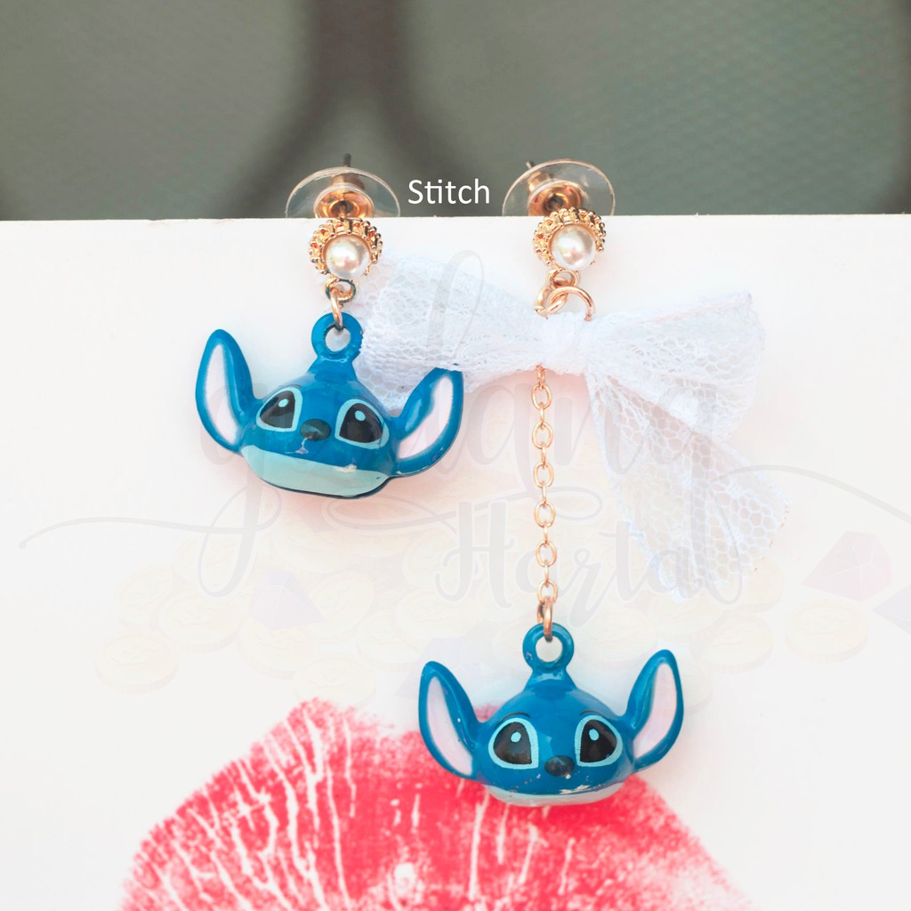 Anting Stud Karakter with Bell Lonceng Lucu Unik Panjang GH 203591