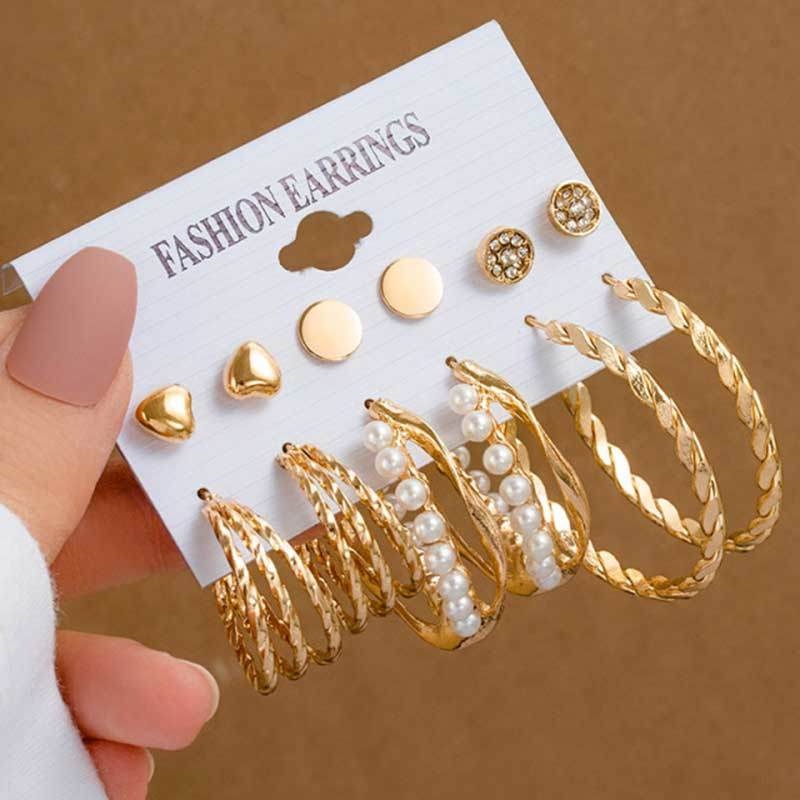 Anting Giwang Minimalis Gaya Vintage Elegan Dengan Kristal + Berlian Untuk Wanita