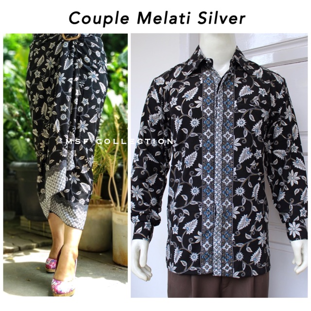 Couple Melati Silver/ batik couple/ sarimbit