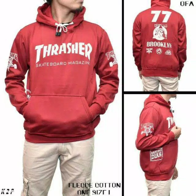 (BIG SALE) SWEATER THRASHER 77 / HOODIE THRASHER BROKLIN BIG SIZE M L XL XXL