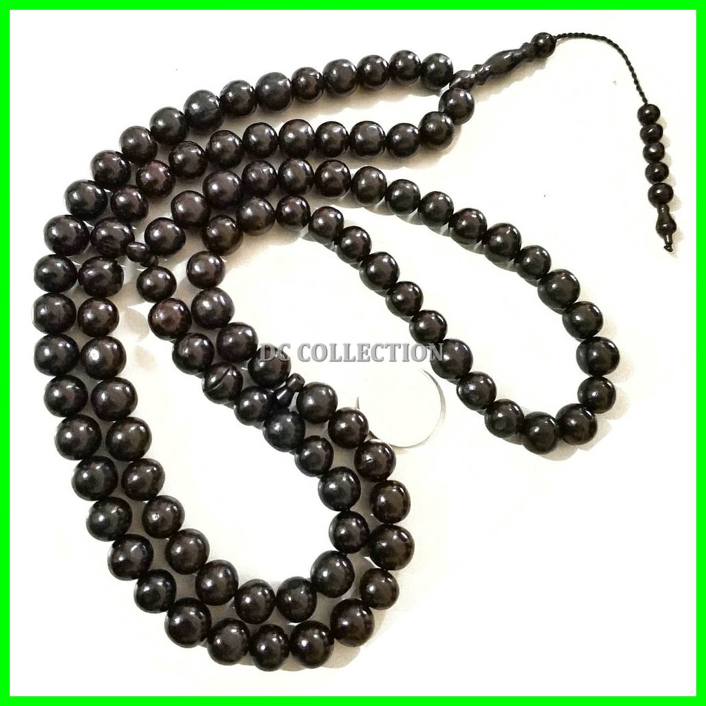 TASBIH KAYU ASLI KAOKAH KAUKAH KOKKA KOKAH ASLI ISTANBUL TURKI HITAM 12MM MODEL BULAT 99BUTIR