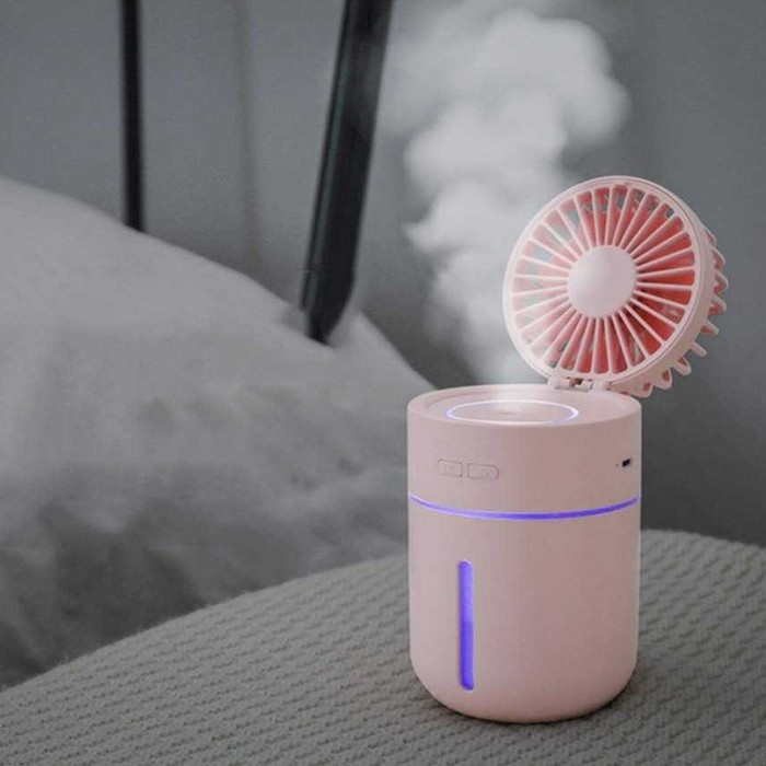 High Quality Air humidifier diffuser portable batre cas dengan kipas angin original Murah