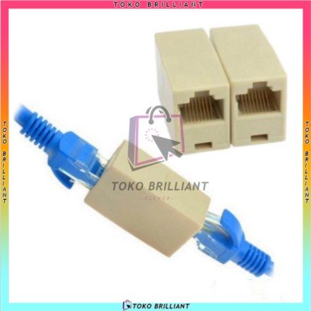 Barel RJ 45 SINGLE /DOUBLE CABANG - barel 10PCS UTP RJ45 Single/Double LAN Konektor Import