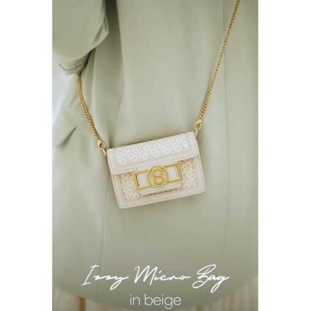 izzy micro bag buttonscarves beige