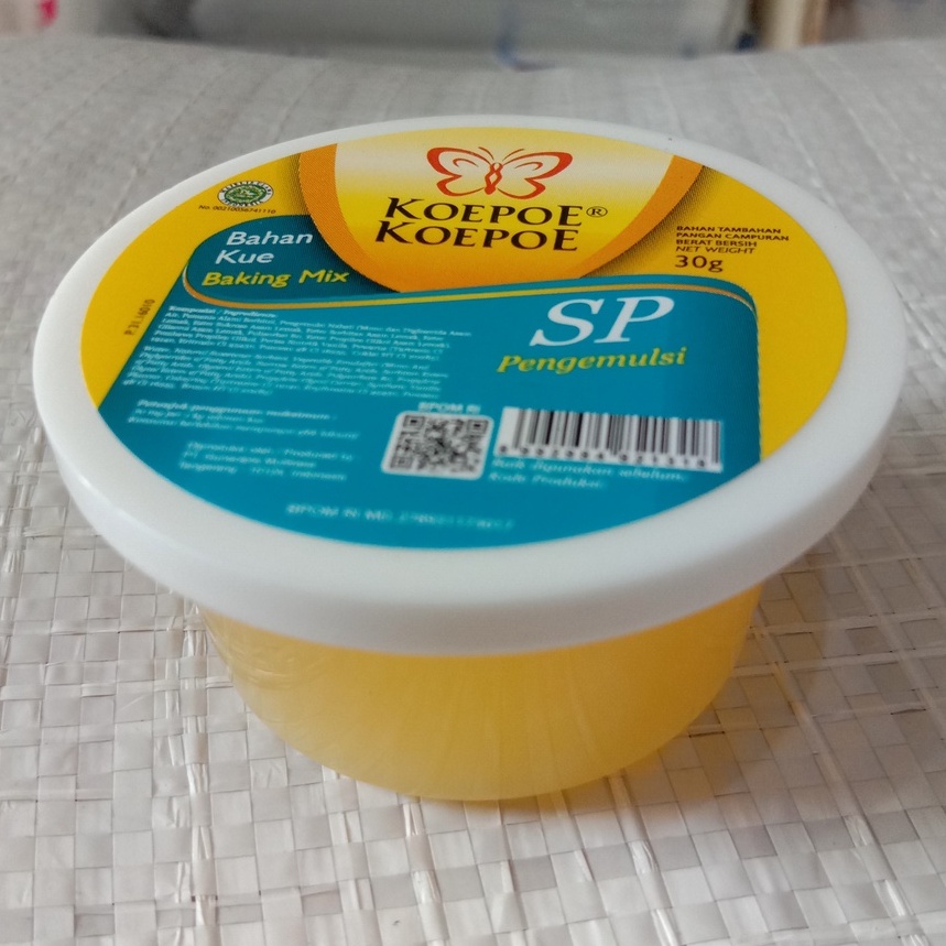 

Koepoe Koepoe SP / Koepoe Koepoe Pengemulsi / Pelembut Kue SP 30 Gram Kecil