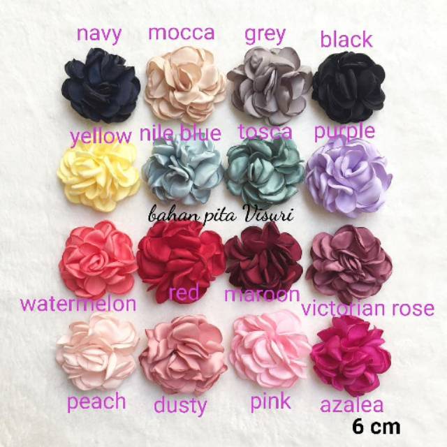 Bunga Satin Bakar Lemas 6cm