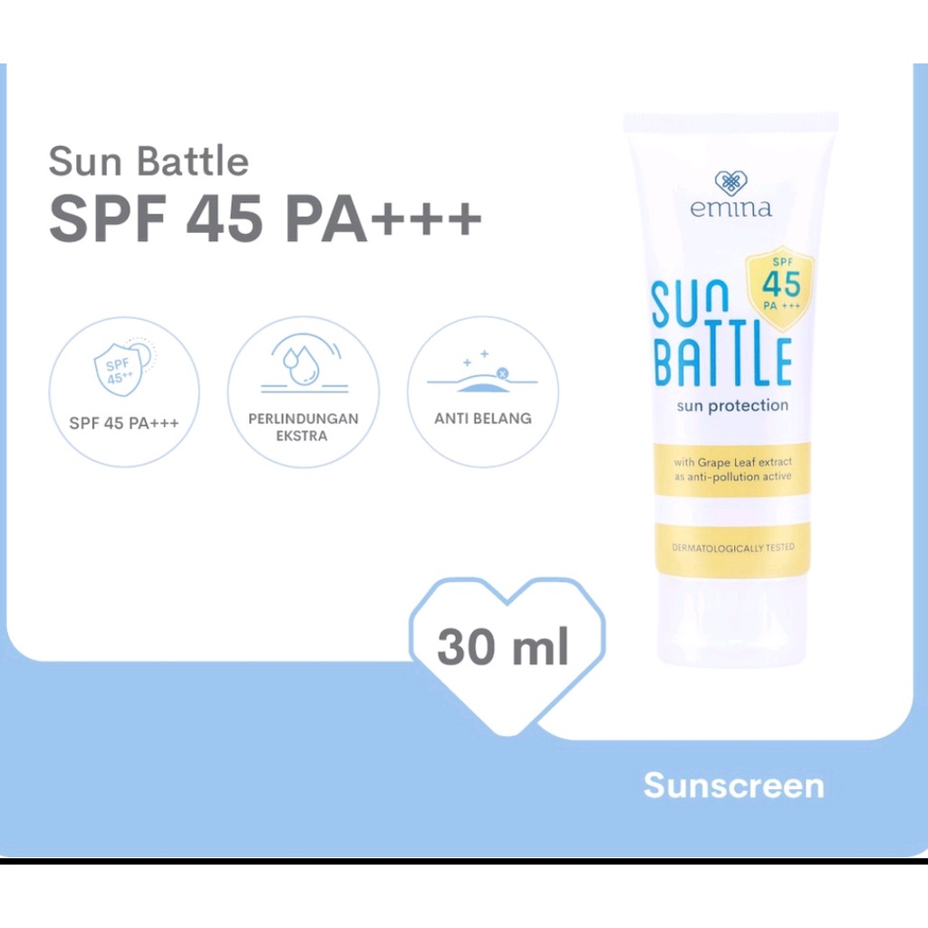 Emina Sun Battle SPF 45 PA+++ 30 ml - Sunscreen