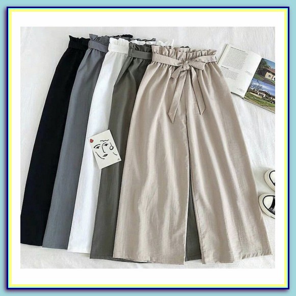 Promo Cod Celana Kulot Boyfriend Bahan Flanel Celana Boyfriend Kekinian Celana Kulot Terbaru 2021 Ce