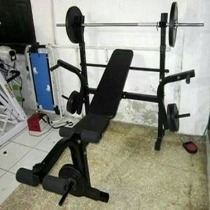 Alat fitness bench press multifungsi