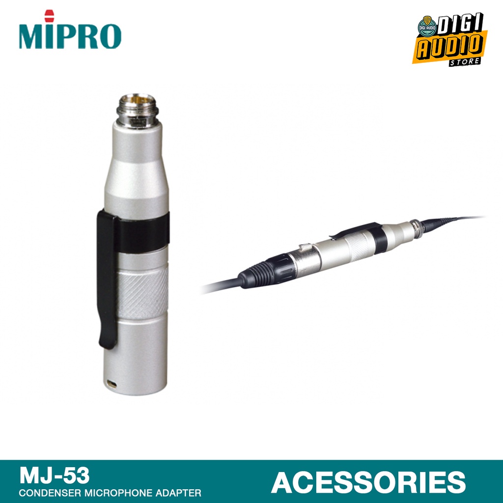 MIPRO MJ-53 Condenser Microphone Adapter Converter Jack 4 Pin mini XLR to Canon XLR  Professional Au