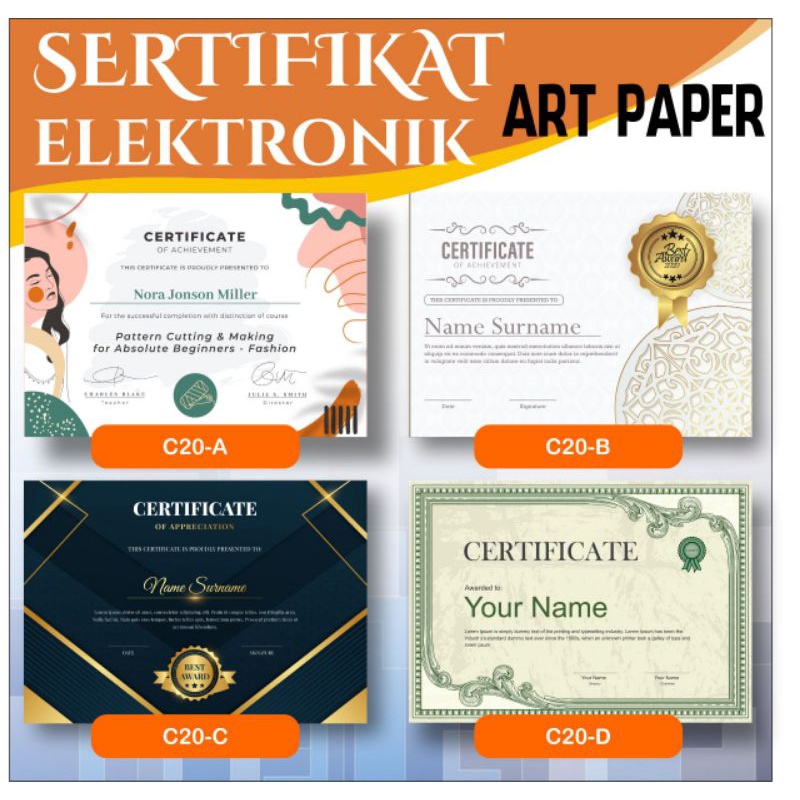 

SERTIFIKAT A4 DESIGN HIGH QUALITY E-SERTIFIKAT