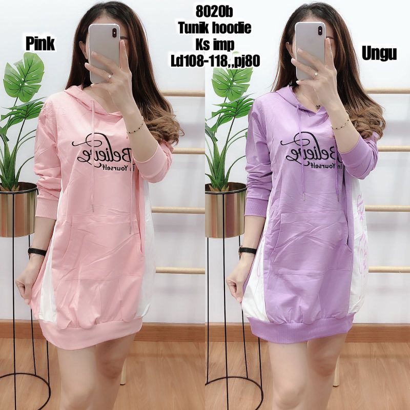 80099b Tunik Hoodie ks imp Morning | 8020b Tunik Hoodie ks imp Believe