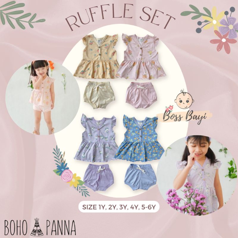 BOHOPANNA - Ruffle Set - Setelan Anak Perempuan