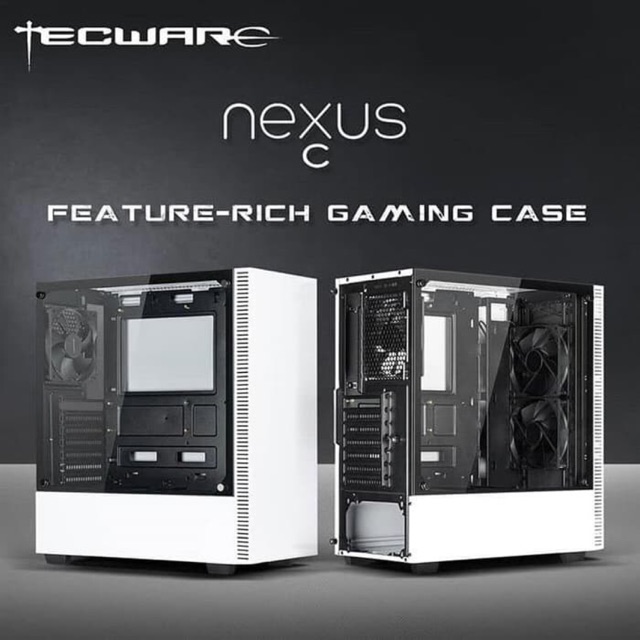 [tanpa palet kayu] Tecware Nexus C Tempered Glass Mid Tower ATX Case | ATX mATX ITX casing CPU