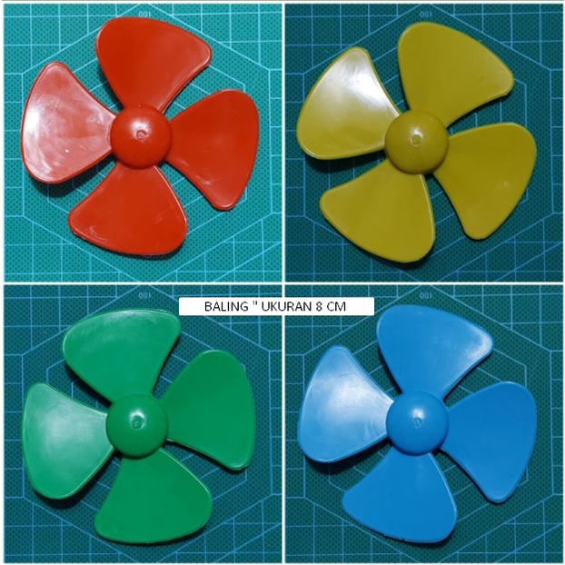 [ BISA COD ] 2 PCS baling baling dinamo layangan 8cm kitiran mainan angin . Baling-Baling Plastik 4 