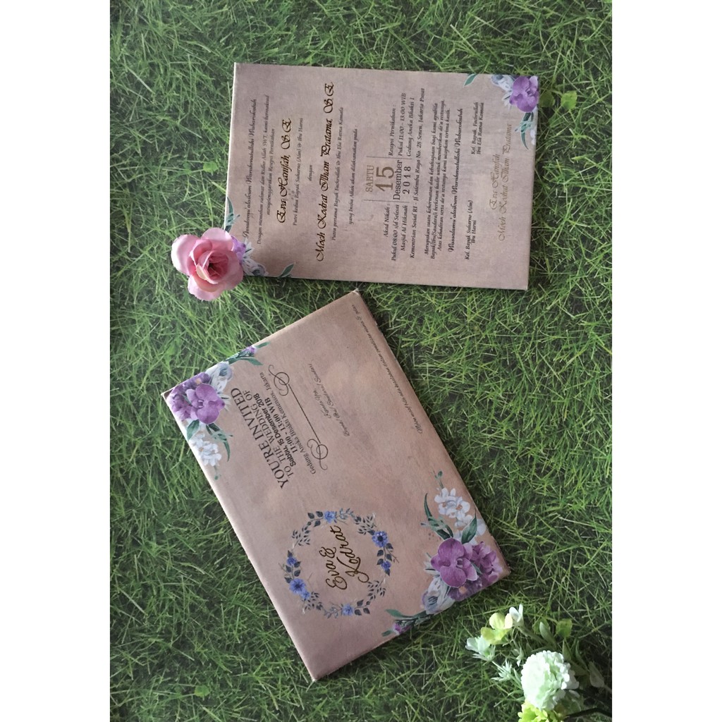 Undangan Pernikahan Hard Cover Landscape