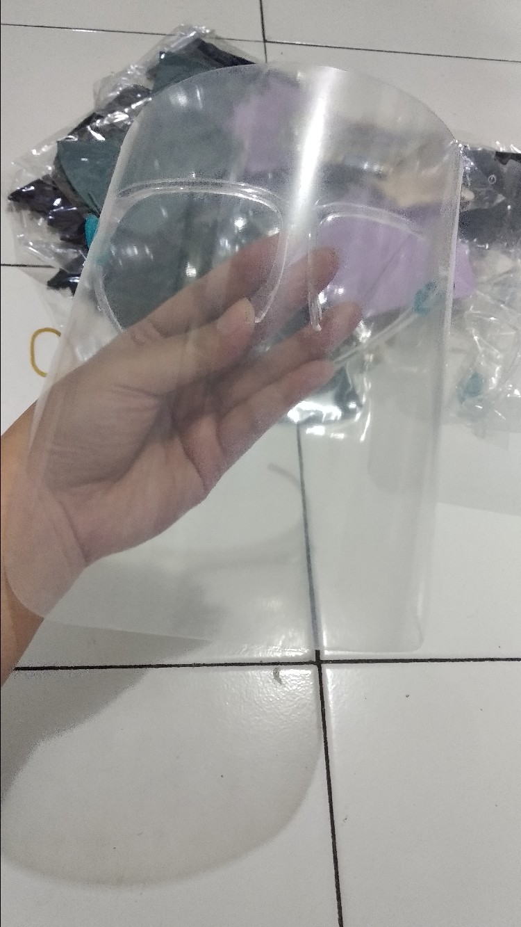 Face Shield Pelindung Wajah, Bahan Mika Import