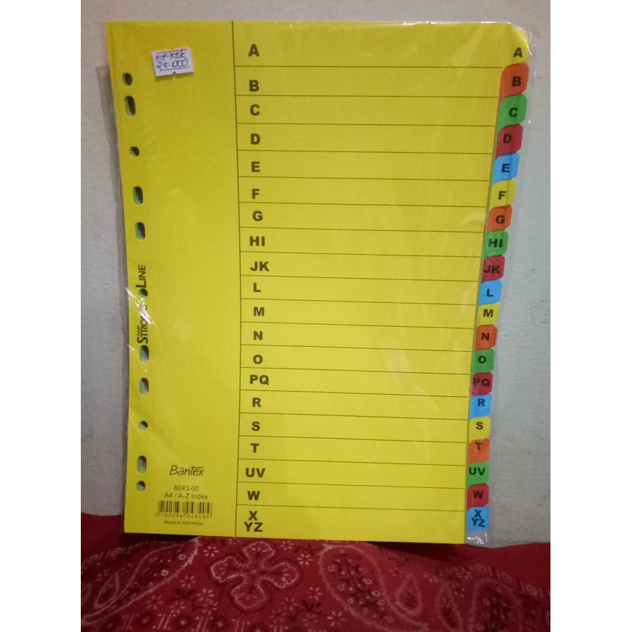 

BEST SELLER Pembatas File Kertas Dokumen Bantex Cardboard Divider A4 - 20 Page A-Z TERJAMIN