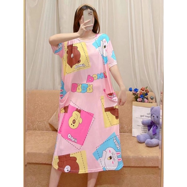 MDLV ~ BAJU TIDUR DASTER OVERSIZE  LINE DASTER DEWASA DASTER MIKI MOUSE DASTER IMPORT FASHION IMPORT