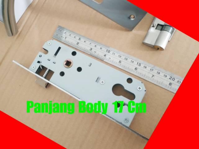 Kunci besar  set stanlis,kunci pintu set,handle pintu set