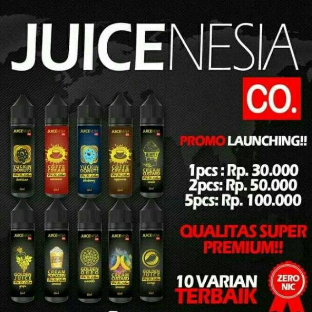 LIQUID VAPE JUICENESIA YUCKIN DOUGHNUT PREMIUM 60ML NON NICOTINE