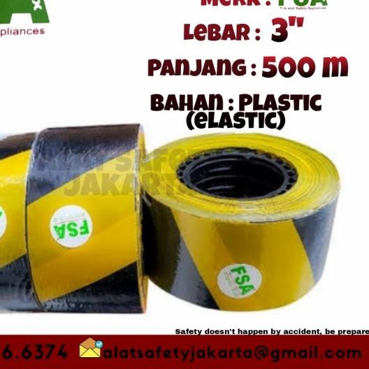 

✥ Safety Line Garis Proyek Police line FSA 3‘’ x 500m Kuning Hitam ➮