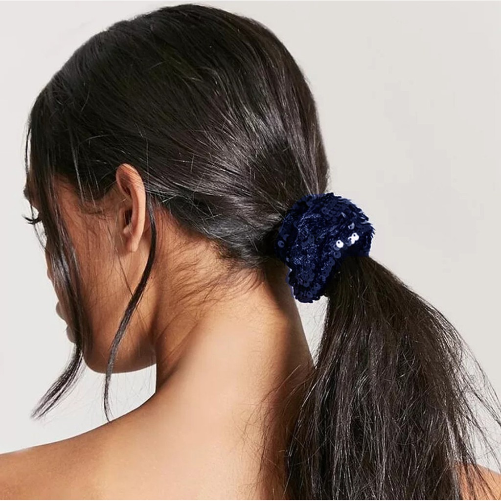 ikat rambut scrunchie bling ala korea