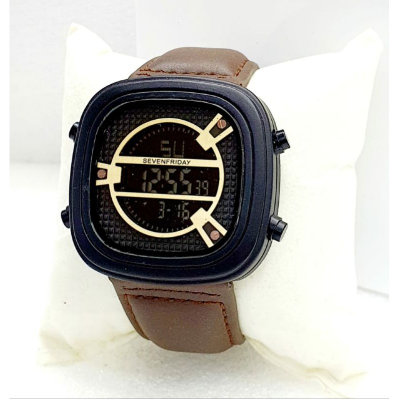 Jam Tangan SEVENFRIDAY 9021 | Jam Tangan DIGITAL | Jam Tangan Pria/Wanita Tali Kulit