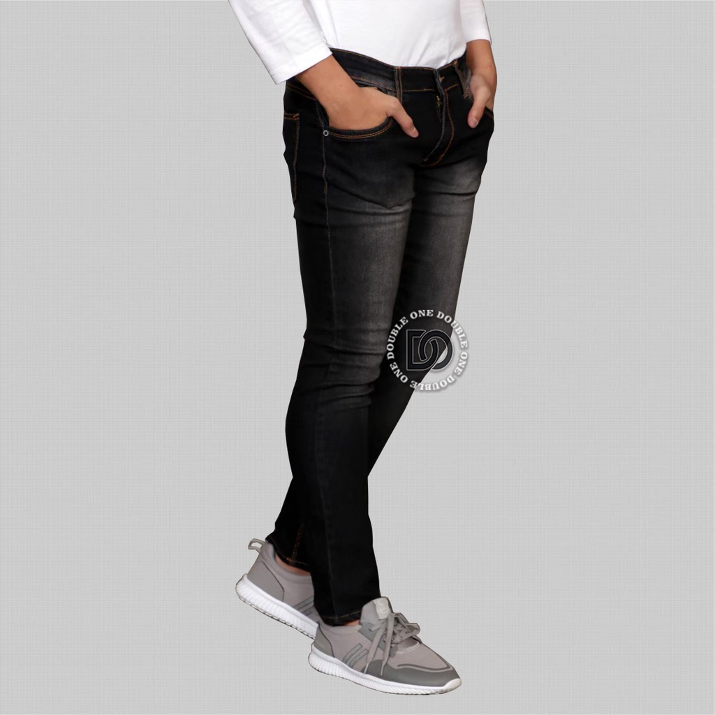 DOUBLE ONE Celana Jeans Panjang Pria Slim Fit Original FIFTEEN DENIM