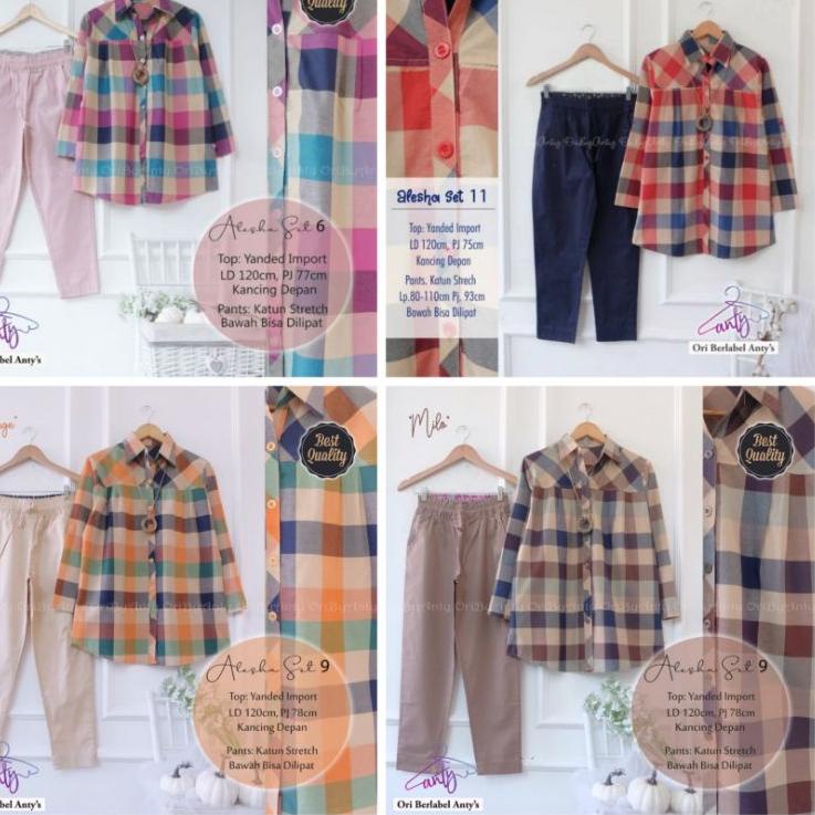 Oke Price.. Setelan wanita ori jumbo , murah termurah, Alesha Set 9