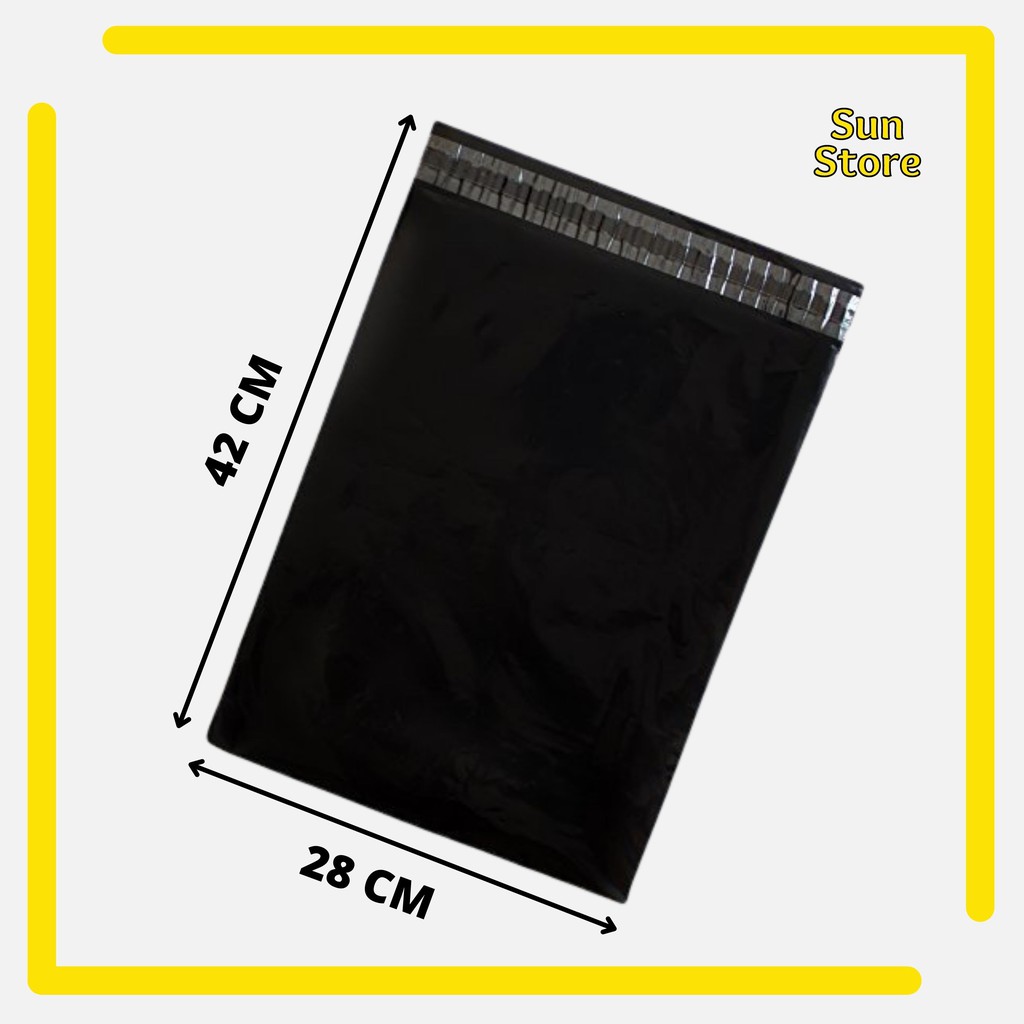

Plastik Polymailer Hitam 28x42cm Dengan Perekat / Plastik Packing