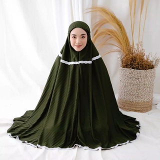 mukena plisket renda dewasa all size mukenah plisket