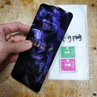 INFINIX HOT 9 PLAY tempered glass full kaca dan anti blue gorila glass MANTUL MURAH MERIAH