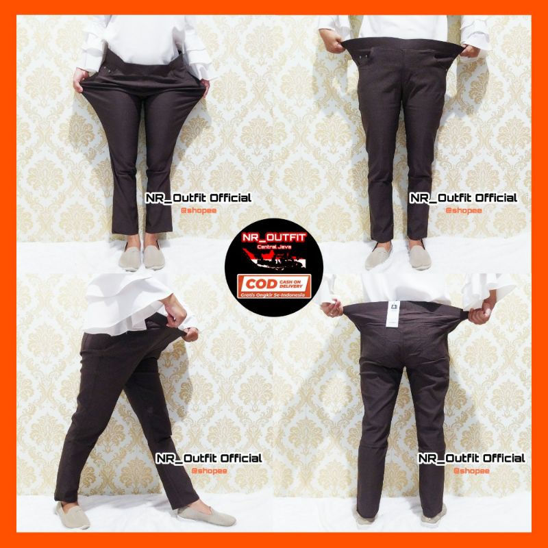 Jumbo Celana Leging Saya L5-L8 Legging Wanita Bahan Soft Jeans Import Tebal Panjang Super Stretch Lejing Full Karet Tregging