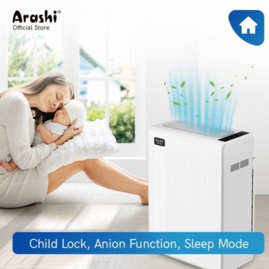 Air Purifier Arashi AAP 401 with HEPA Filter &amp; UVC - Max Filtrasi