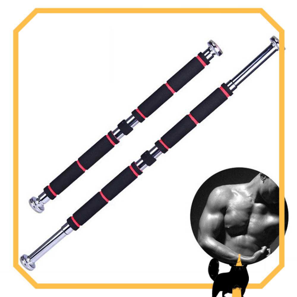 Tiang Pull Up Pintu 82-130cm - itstyle [Hitam Merah] Citcatlife