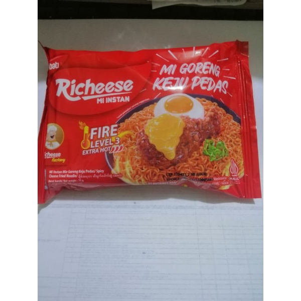 

Mie Richeese goreng Keju Spicy Level 3