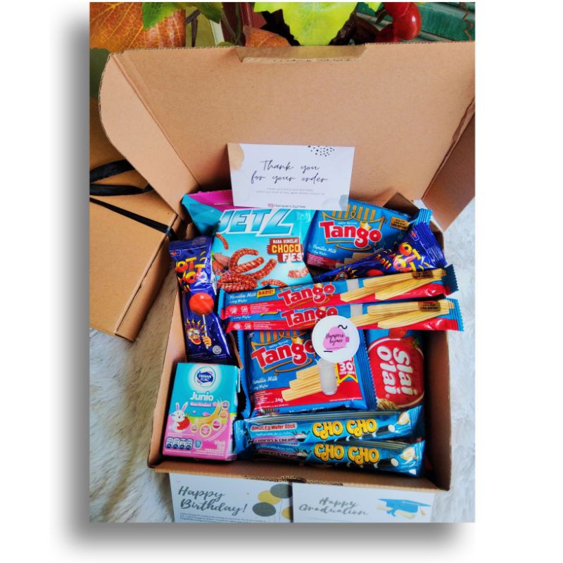 

HAMPERS MURAH/Giftbox snack/ Hadiahulangtahun/Hampers.bymee